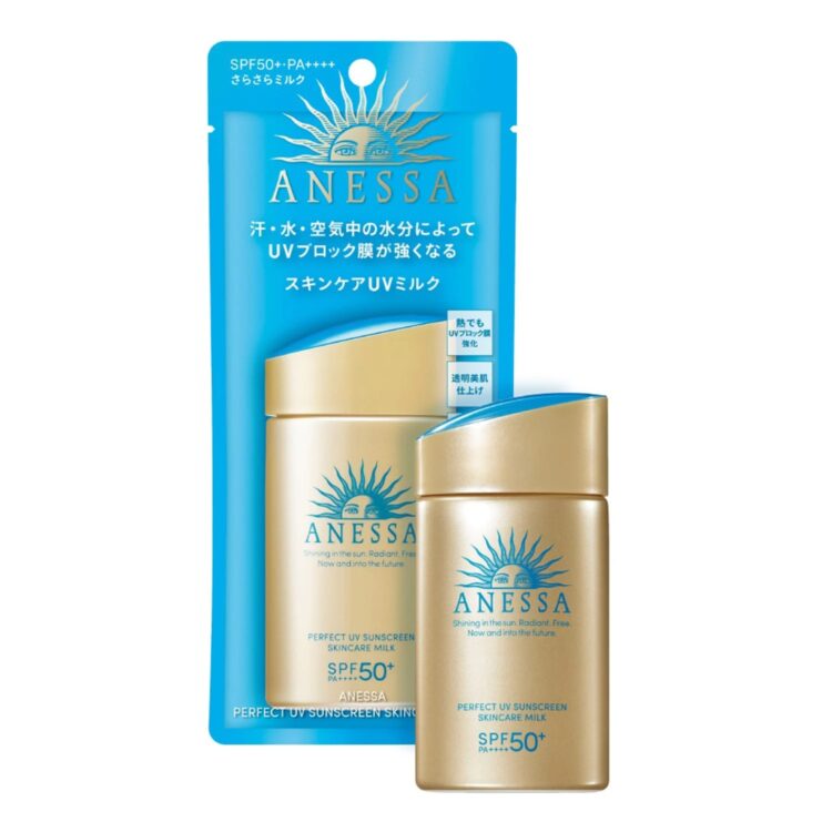 Kem chống nắng cho tuổi 30 Anessa vàng Perfect UV Skincare Milk 