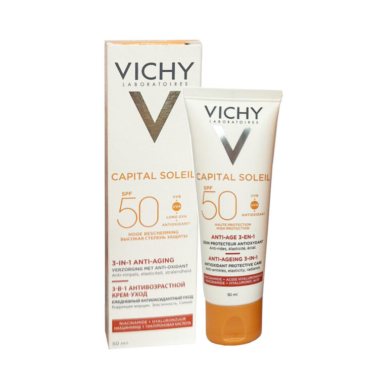 Kem chống nắng  Vichy đỏ Capital 3in1 Anti-Aging 