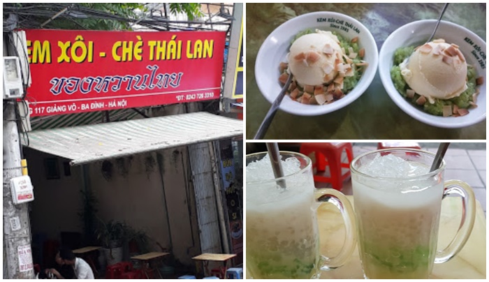 Kem xôi Kim Mã một trong những quán bán đồ ăn vặt ngon Hà Nội nổi tiếng