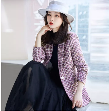 áo khoác dạ màu tím phong cách Hàn Quốc