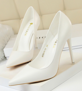 giày cao gót nữ màu trắng cao cấp