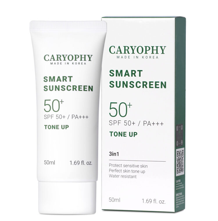 Kem chống nắng nâng tone da giá bình dân Caryophy Smart Sunscreen SPF50+